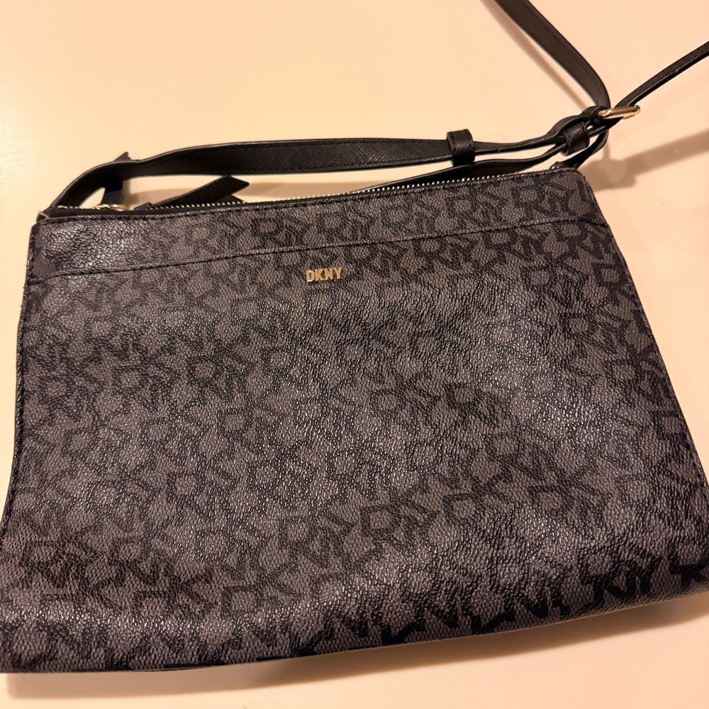 DKNY Black and Gray Crossbody Bag